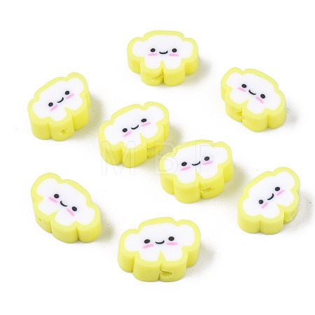 Handmade Polymer Clay Beads X-CLAY-N008-033H-1