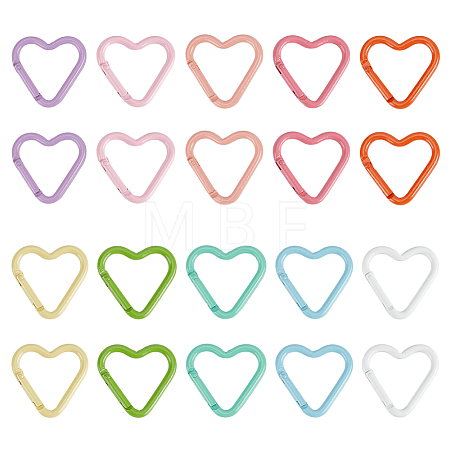 20Pcs 10 Colors Alloy Rock Climbing Carabiners FIND-ME0002-81-1