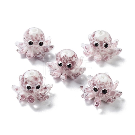 Handmade Bumpy Lampwork Beads Strands LAMP-N021-37E-01-1
