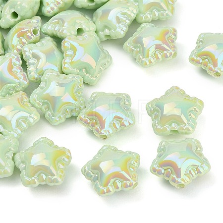 Plating Opaque Acrylic Beads AC-CBA0766-01B-1
