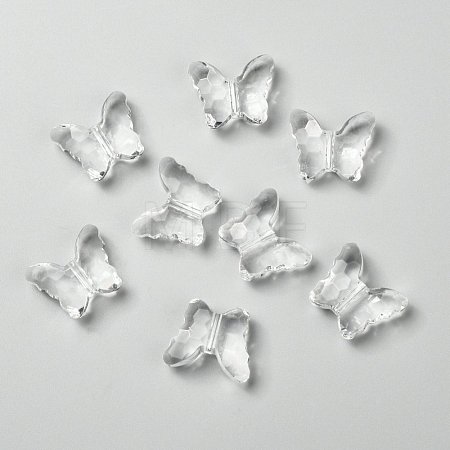 Transparent Acrylic Beads PL405Y-6-1