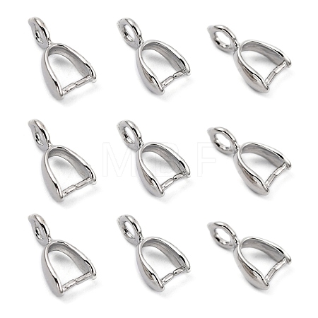 Grade AA Brass Ice Pick Pinch Bails for Pendant Making KK-M008-b-07P-NR-1