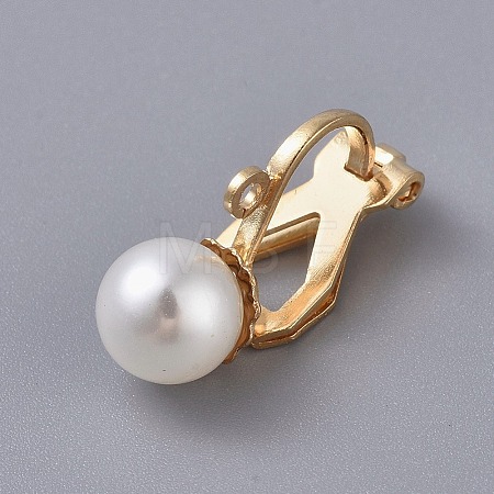 Brass Clip-on Earring Findings KK-WH0033-63G-1