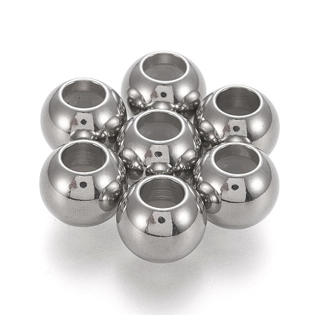 202 Stainless Steel Beads X-STAS-K204-02A-P-1