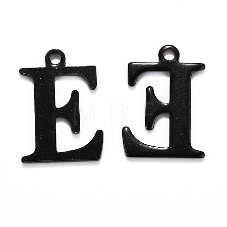 304 Stainless Steel Alphabet Charms STAS-H122-E-EB-1