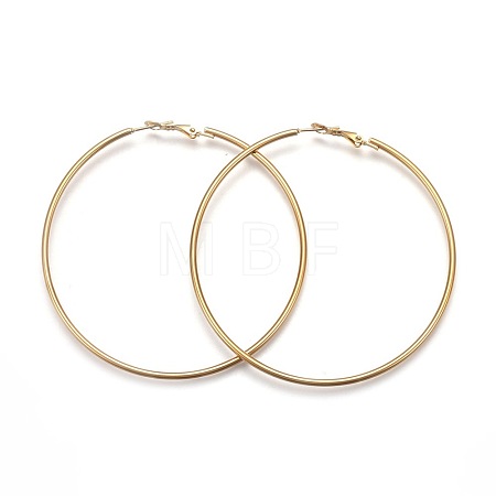 201 Stainless Steel Hoop Earrings EJEW-F188-24G-E-1