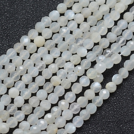 Natural White Moonstone Beads Strands G-E411-07-4mm-1
