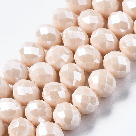 Electroplate Glass Beads Strands EGLA-A034-P6mm-A17-1