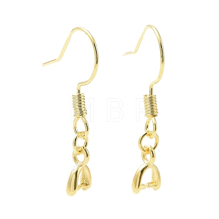 Rack Plating Brass Earring Hooks KK-F839-025A-G-1