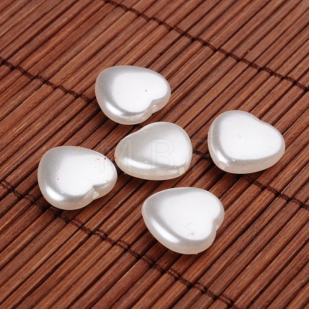 Heart Acrylic Imitation Pearl Beads X-OACR-O002-3972-1
