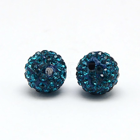 Polymer Clay Rhinestone Beads RB-A053-6mm-06-1