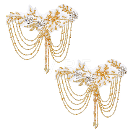 Flower Computerized Embroidery Ornament Accessories AJEW-WH0410-116A-1