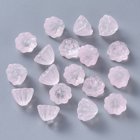 Transparent Baking Paint Glass Beads X-DGLA-T002-08C-1