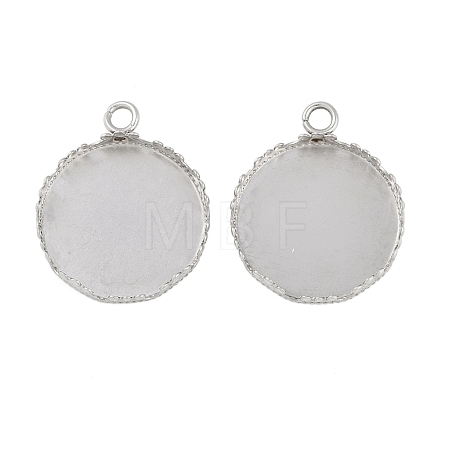 Non-Tarnish 304 Stainless Steel Pendant Cabochon Settings STAS-Z070-01P-04-1