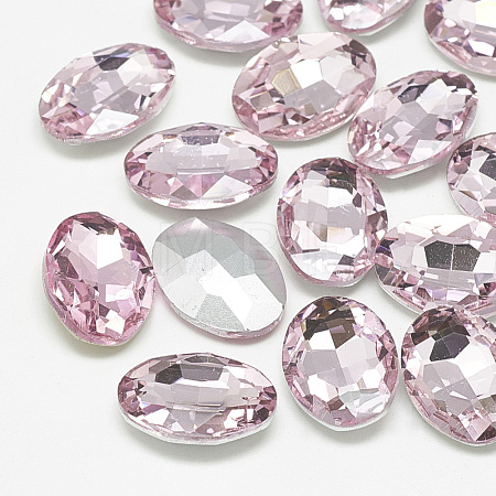 Pointed Back Glass Rhinestone Cabochons RGLA-T080-10x14mm-10-1