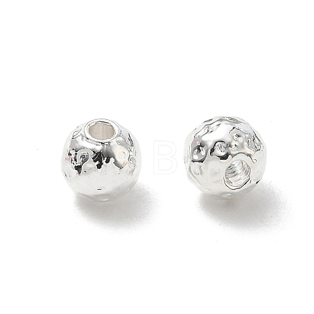 304 Stainless Steel Hammered Round Spacer Beads SA-CBA37BC-01B-S-1