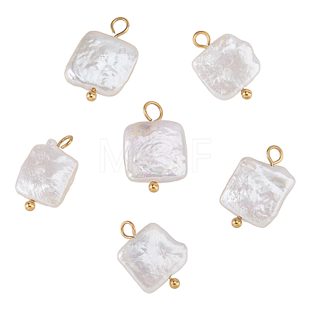 6Pcs Natural Freshwater Pearl Keshi Pearl Pendants STAS-HS0001-89G-1