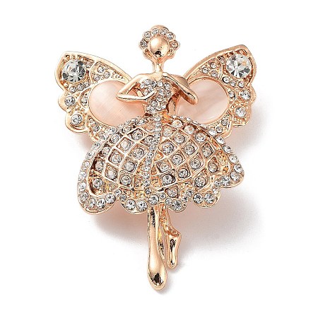 Alloy Pave Rhinestone Brooch JEWB-M035-08KCG-02-1