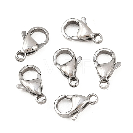 Tarnish Resistant 304 Stainless Steel Lobster Claw Clasps STAS-AB16-1