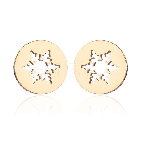 Christmas 304 Stainless Steel Stud Earrings WGE2D60-05-1