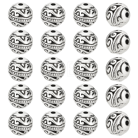 20Pcs Tibetan Style Alloy Beads TIBE-LP0001-06-1