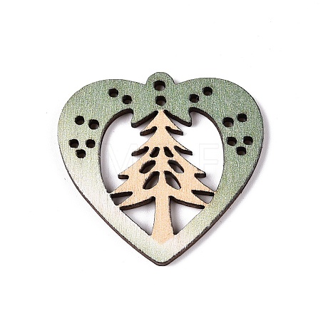 Printed Poplar Wood Pendants FIND-N005-74U-01-1