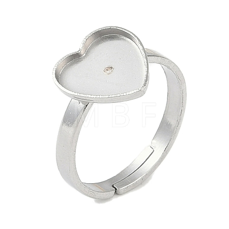 Non-Tarnish 304 Stainless Steel Adjustable Ring Components STAS-Z064-05P-02-1