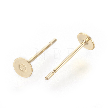 202 Stainless Steel Stud Earring Findings STAS-F186-01G-4mm-1
