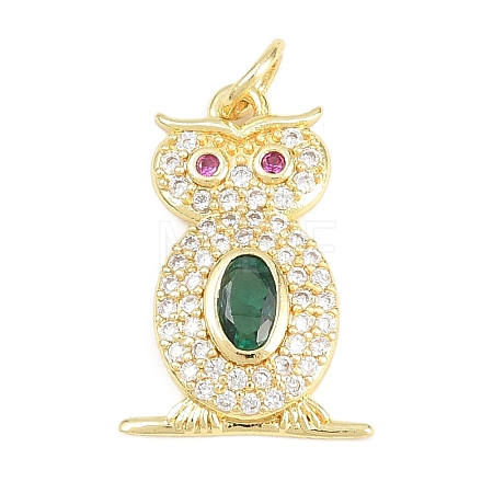 Brass Micro Pave Cubic Zirconia Pendants KK-F938-34G-03-1
