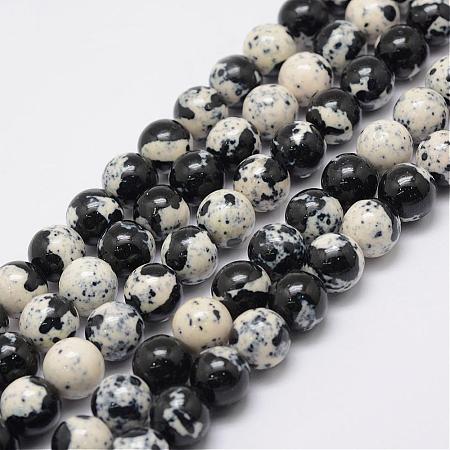 Natural Ocean White Jade Beads Strands G-E346-10mm-08-1