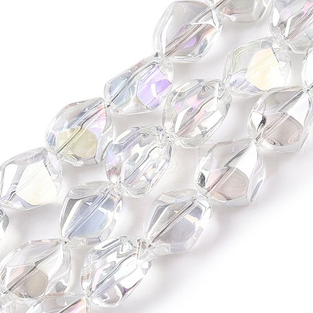Electroplate Glass Beads Strands EGLA-T021-10B-1