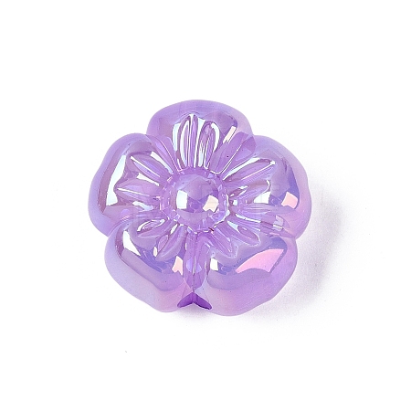 UV Plating Opaque Acrylic Beads OACR-N161-08F-1