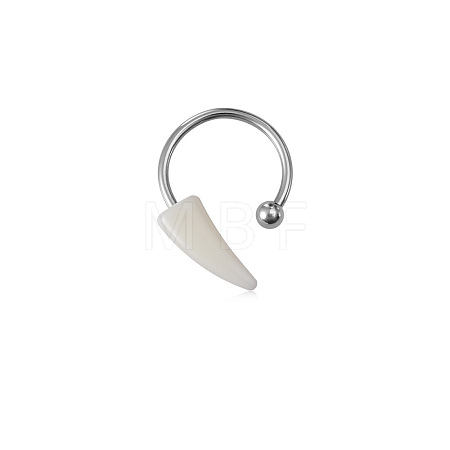 Acrylic Tusk 316L Surgical Stainless Steel Horseshoe Barbell Lip Rings FS-WG3DDAE-03-1