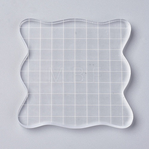 Acrylic Stamping Blocks Tools X-OACR-WH0003-25A-1