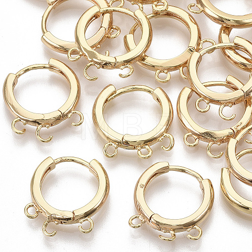 Brass Huggie Hoop Earring Findings KK-T055-026G-NF-1