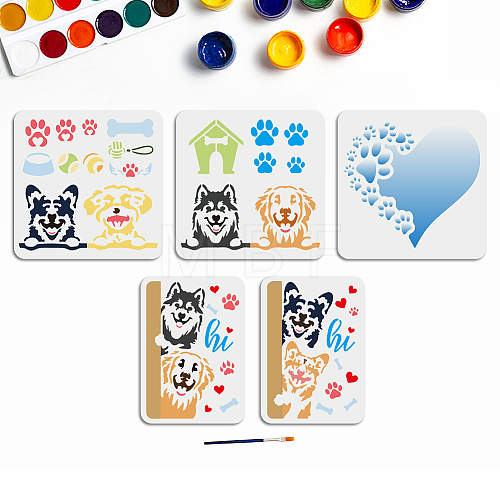 MAYJOYDIY US 1 Set PET Hollow Out Drawing Painting Stencils DIY-MA0005-25-1