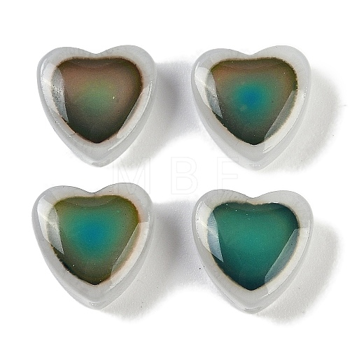 Two Tone Crackle Glass Beads GLAA-Z007-10C-1