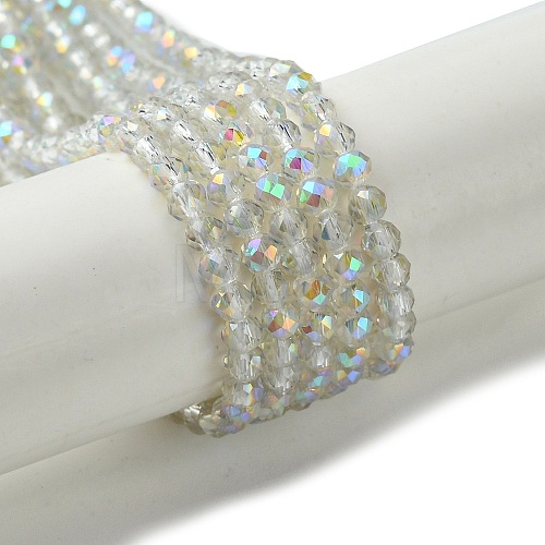 Electroplated Glass Beads Strands EGLA-P055-01B-FR01-1