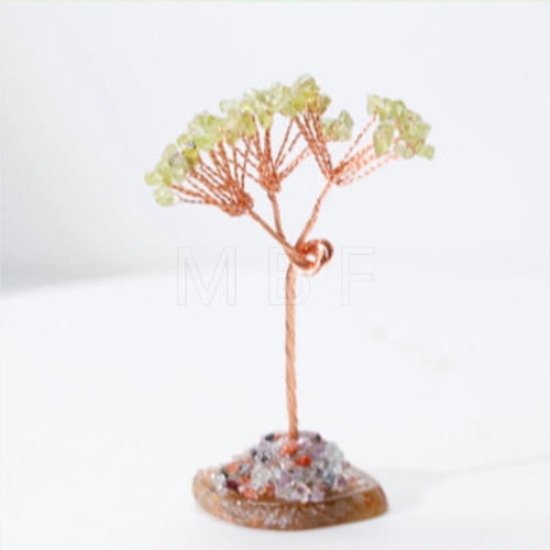 Natural Peridot Tree of Life Feng Shui Ornaments TREE-PW0001-17C-1