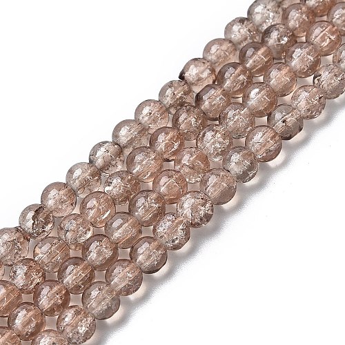 Crackle Glass Beads Strands CCG-Q001-4mm-07-1