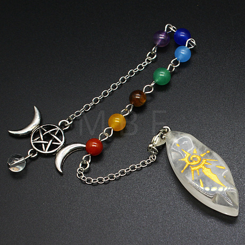 Natural Quartz Crystal Horse Eye Dowsing Pendulum Big Pendants PW-WG8D3DA-04-1