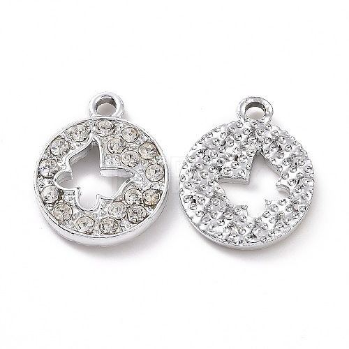 Alloy Crystal Rhinestone Pendants ALRI-C008-30P-1