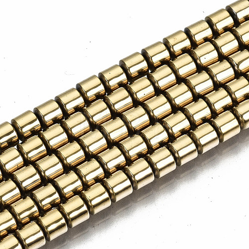 Electroplate Non-magnetic Synthetic Hematite Beads Strands G-T114-61-LG-1