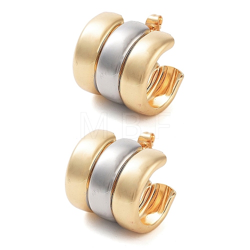 Brass Stud Earrings EJEW-P294-02G-1