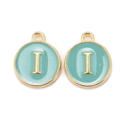 Golden Plated Alloy Enamel Charms X-ENAM-S118-05I-1