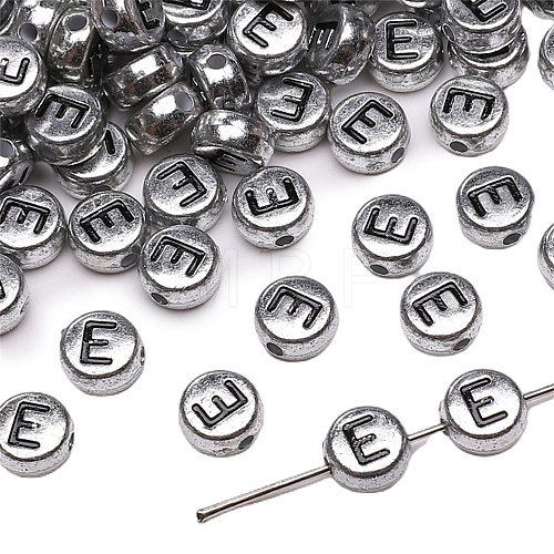 50Pcs Silver Plating Acrylic Beads PW-WG2E8AD-22-1