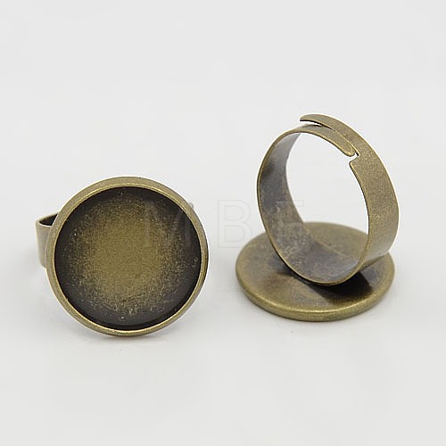 Brass Pad Ring Findings KK-Q295-1