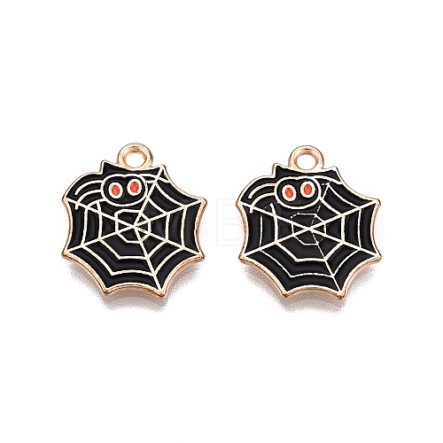 Halloween Theme Alloy Enamel Pendants PALLOY-N176-35-RS-1