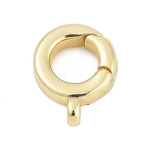 Brass Spring Gate Rings KK-G522-10G-1