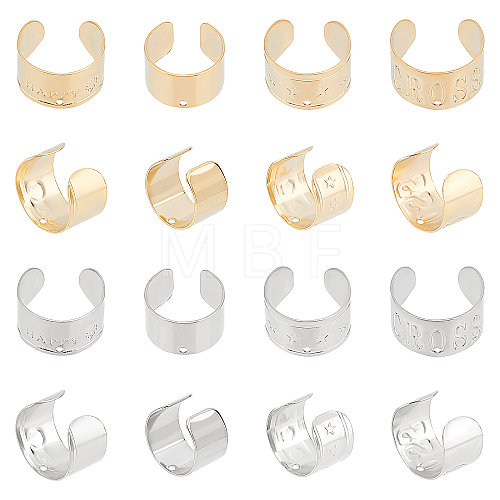 80Pcs 8 Style 304 Stainless Steel Ear Cuff Findings STAS-DC0009-59-1